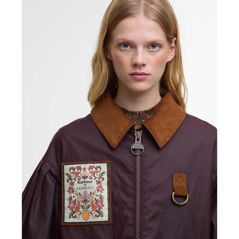 Barbour X FARM Rio Thais Wax Jacket image number 2